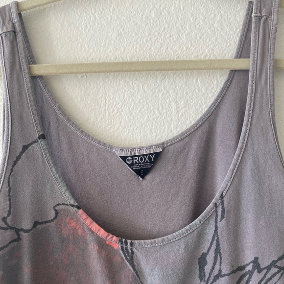 Vintage Roxy Floral Detail Cotton Tank-Top - Picture 2 of 5